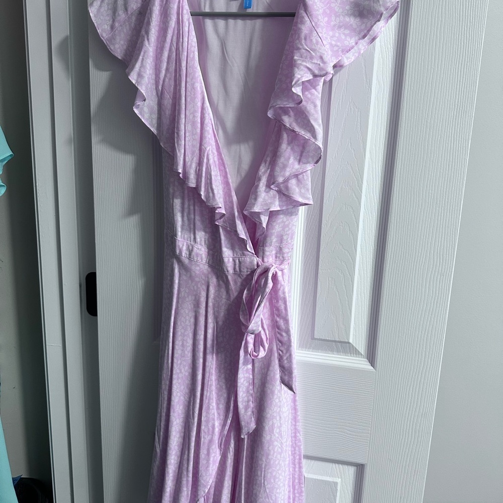 Draper James pink floral flutter sleeve dress small